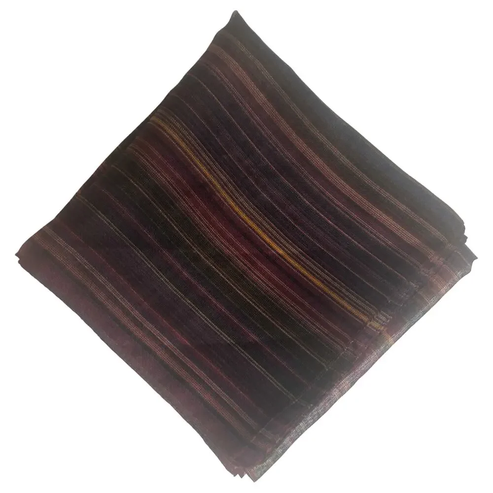 NY & CO Burgundy Striped Sheer Scarf